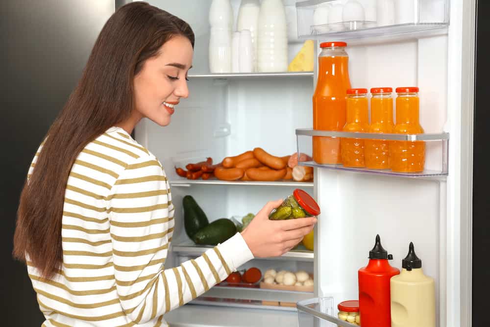 pickles in refrigerator